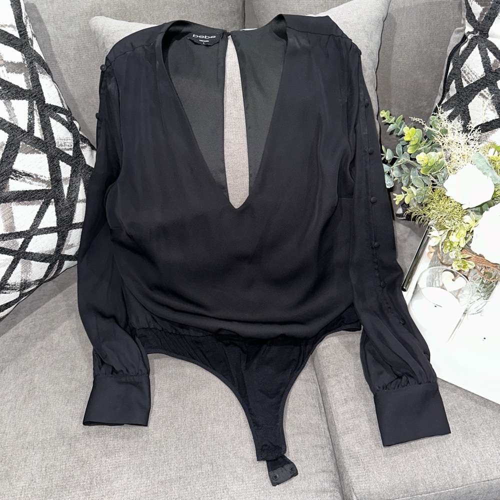 BEBE Elegant Black Women's Top size L